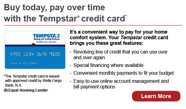 Tempstar Credit Card Financing by Wells Fargo